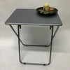 NEW Small Folding Grey TV Table Side Fold Computer Desk Table Dinner Tea Coffee