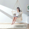 Hammock Macrame Swing Chair Hanging Cotton Rope Seat W/ Tassels Indoor & Outdoor