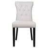2pcs Dining Chairs Wooden Legs Faux Leather Padded Seat Kitchen Home Furniture