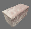 Crushed Velvet Diamante Storage Ottoman Seat Box Pouffee Foot Stool Cover Home