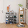 Mondeer 8/12 pcs Stackable Shoe Organiser Boxes Shoe Cabinet Transparent/Black