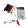 13Pcs Leather Craft Hand Stitching Sewing Tool Thread Awl Waxed Thimble Kit