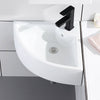New Corner Basin Sink Bathroom Cloakroom Wall Corner Ceramic Wall Hung UK