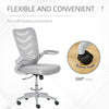 Mesh Office Chair Home Swivel Task Chair w/ Lumbar Support, Arm, Grey