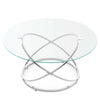 Modern S/Large Round Glass Coffee Table Sofa Side Table Corner End Table Chromed
