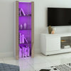 Modern Tall Display Cabinet Cupboard Sideboard with RGB LED Lights Living Room