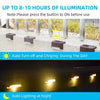 4 PACK LED Solar Powered Light Outdoor Garden Security Wall Fence Gutter Lights
