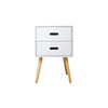 Retro 2 Drawer Bedside Side Table Storage Cabinet Unit, 40 x 40 x 61.5cms