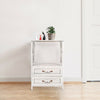 Bedside Table Sofa Side Table Nightstand Storage Cabinet with 2 Drawers Home BN