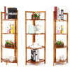 4 Tier Bamboo Corner Stand Shelf Flower Home Garden Plant Display Storge Racks