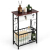 Bathroom Storage Cabinet Narrow Sofa Side Table End Table W/ Toilet Paper Holder