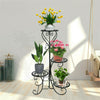 Rustproof Metal Plant Stand Garden Decor Flower Shelf Mutli Tier Stand 4-9 Pots