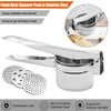 Stainless Steel Hand Held Potato Ricer Silver Masher Vegetable Juicer Puree UK