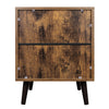Nightstand Sofa Side Table End Table with Open Shelf + Cabinet LET170B01