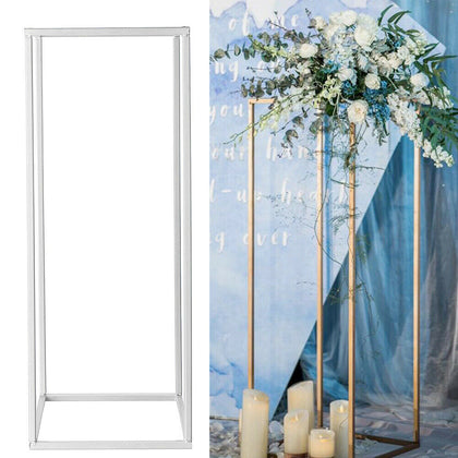 60CM Tall Geometric Metal Flower Stand Wedding Centrepiece Flower Decor Pedestal