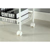 3 Tier Kitchen Handle Trolley Cart Storage Rack Tray Shelf Rolling Wheel