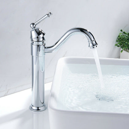 Luxury Bathroom Taps Basin Mixer Sink Tall Tap Ceramic Victorian Traditional UK