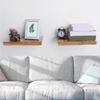 HOOBRO Floating Shelves Set of 2 Bookshelf Wall Mounted Shelves Storage Shelves