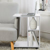 Mobile Sofa Side End Coffee C Shaped Table Laptop Stand Rolling Castors Storage