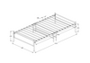 Metal Bed Frame Trundle Single Bed Guest Bed Sofa Bed Sustainable Black/White