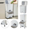 2/3 Compartment Kitchen Recycling Waste Bin Dustbin Trash Bin Rolling