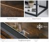 Industrial Console Table Vintage Glass Hallway Storage Rustic Metal Sideboard