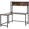 Large Computer Desk Laptop Pc Home Office Corner Table Bookcase Industrial Metal