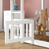 3FT Bunk Beds Kids Toddlers High Sleeper Wooden Bed Frame White Solid Pine Wood