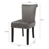 Set of 2 Velvet Dining Chair with Knocker/Ring Back Dining Room Kitchen Chairs
