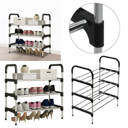 Door Side Shoes Rack Storage Cabinet Organiser Shelf Portable 3/4/5/6 Tier
