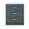 Rio Costa 3 Drawer Bedroom Cabinet Bedside Chest Of Drawers Dark Grey