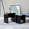 High Gloss Nest of 2Coffee Table Side End Tables Living Room Side Desk Furniture