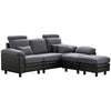 Modern 3 Seater Sofa L-Shape Fabric Corner Couch Bed Armchair Sofabed Settee