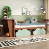 Kids Toddler Bed 3ft Single Junior Bed with 2 Storage Drawers Desk Tree Shelves