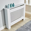 Medium White Radiator Cover Wooden MDF Wall Cabinet Shelf Slatted Grill York