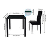 2/4 Set Dining Table NO Chair Tempered Glass Tabletop Metal legs Square Kitchen
