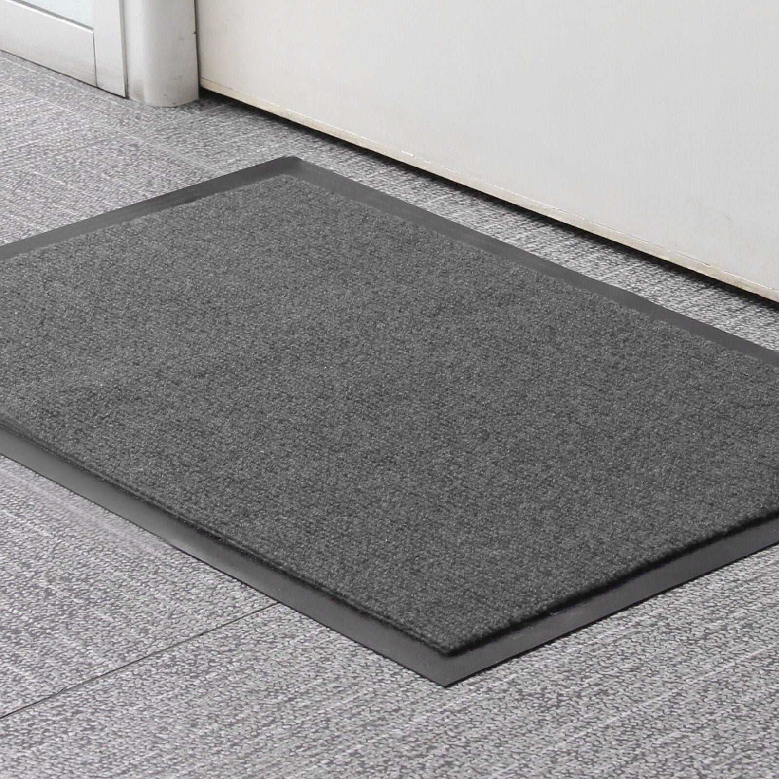 Non Slip Door Mats Rubber Mat Heavy Duty Barrier Indoor Outdoor Washable  Rugs UK