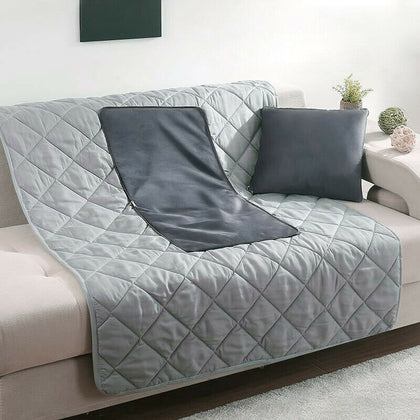 2-In-1 Pillow/Blanket Sofa Throw Cushion Convertible Blanket Quilt Home Office
