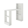 White Office Computer Desk with 4 Tier Shelves PC Laptop Study Table Workstation