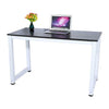 Modern Black Computer Desk Writing PC Table Laptop Home Office Workstation 120cm