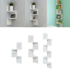 White Floating Wall Shelves Corner Shelf Storage Display Bookcase 2 5 Tier High