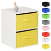 Hartleys White 2 Cube Childrens Bedroom Storage Shelf Boys Girls Bedside Table