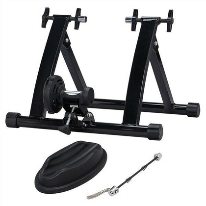 Bike Trainer Magnetic Turbo Trainer Bike Training Stand for Indoor Riding Black