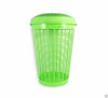50 L Circular Plastic Laundry Linen Washing Basket Bin Storage Hamper With Lid