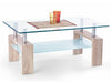 Glass Coffee Table With Storage Modern Living Room Furniture Tea Coffee Table