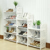 3/4/5 Tiers Shoe Rack Storage Shelf Display Stand Organiser Unit Cabinet White