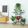 Large 42 inch Tall Corner Metal Plant Stand In/Outdoor Garden Flower Pots Stand