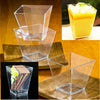 50pcs Square Plastic Dessert Cups Mini Cubes 2oz/60ml Strong Cup Party Decor UK