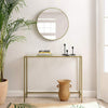 Narrow Console Table Modern Hallway Furniture Vintage Slim Metal Side Shelf