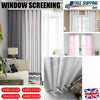 Pair (2 Panels) Of Voile Slot Top Net Curtains Plain Window Curtain Home Decor